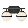 Load image into Gallery viewer, Hollis 2-Light Bath Bar - Black Finish
