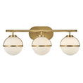 Load image into Gallery viewer, Hollis 3-Light Bath Bar - Heritage Brass Finish
