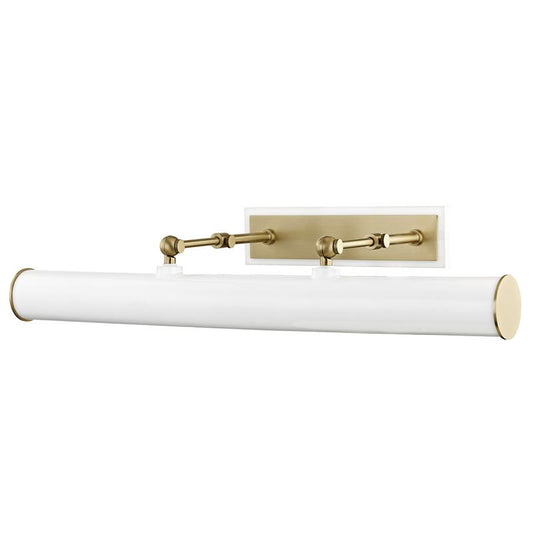 Holly Large Picture Light - White/Aged Brass Finish