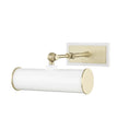 Load image into Gallery viewer, Holly Small Picture Light - White/Aged Brass Finish
