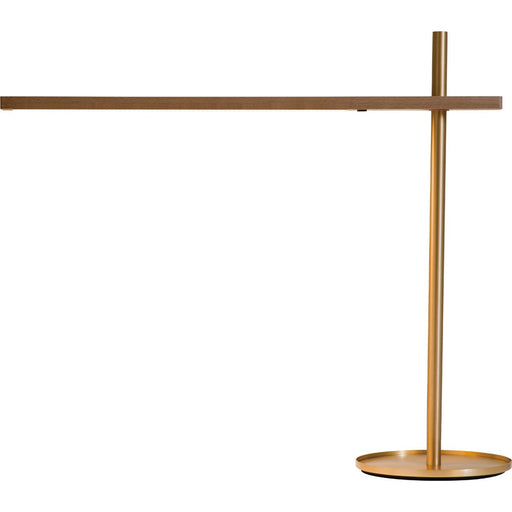 Holly Table Lamp - Brushed Gold/Beech Wood
