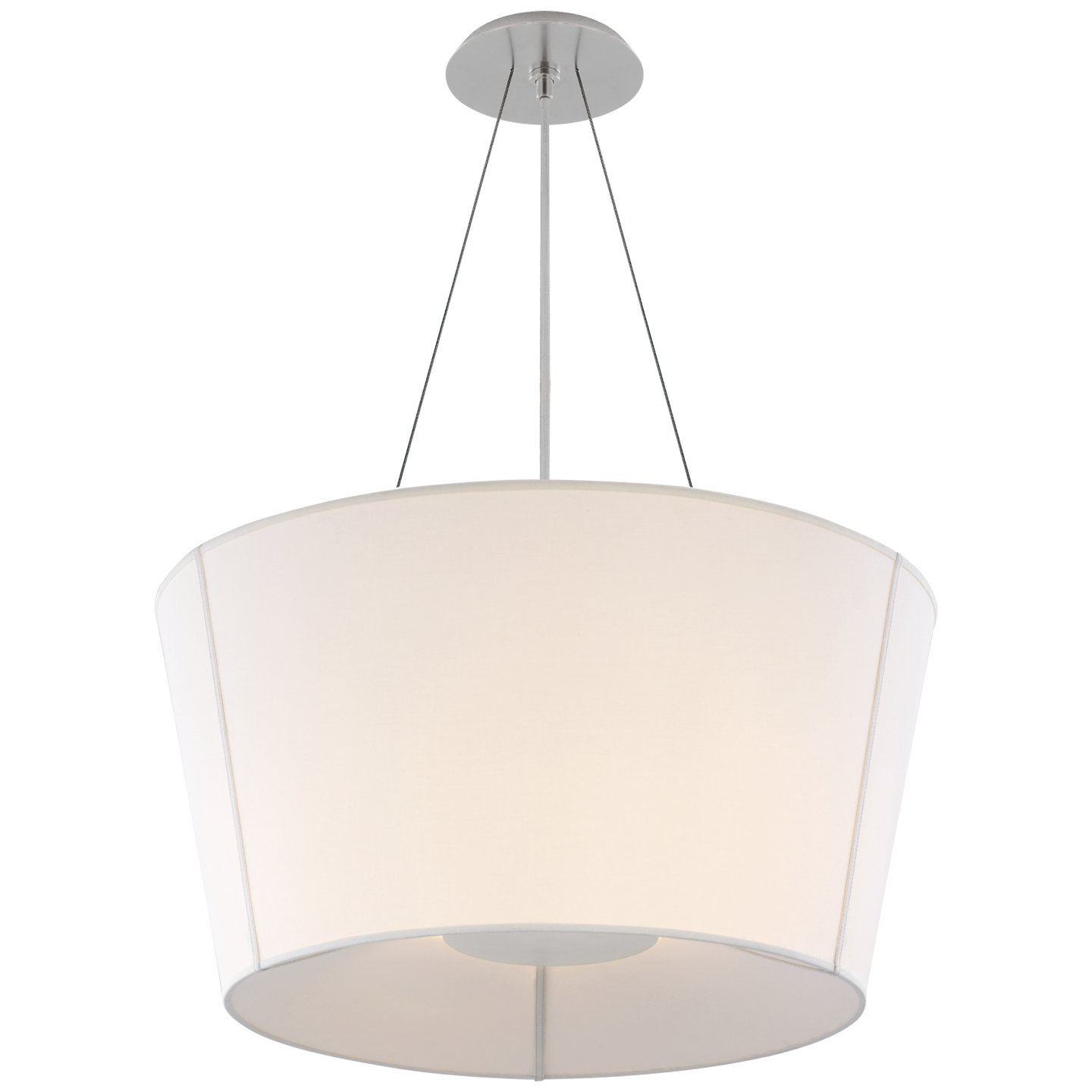 Hoop Medium Inverted Hanging Shade - Soft Silver