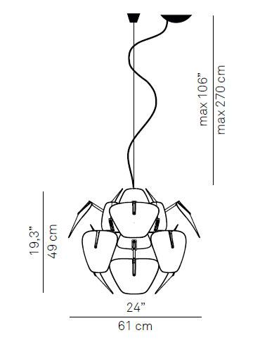 Hope 24" Suspension Light - Diagram