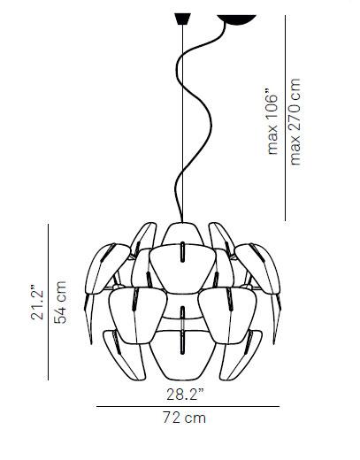 Hope 28" Suspension Light - Diagram
