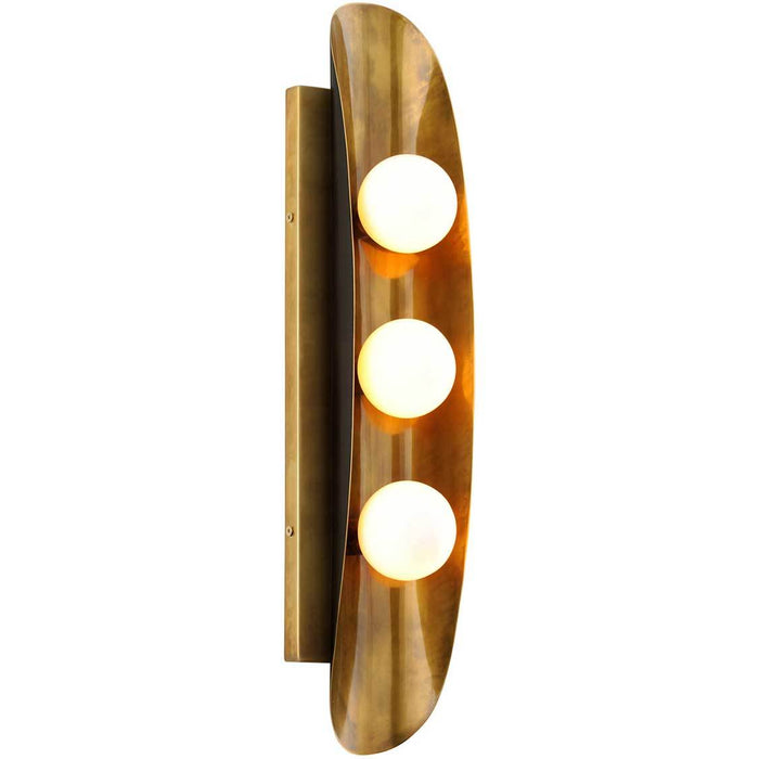 Hopper 24" Wall Sconce - Vintage Brass Bronze Accents