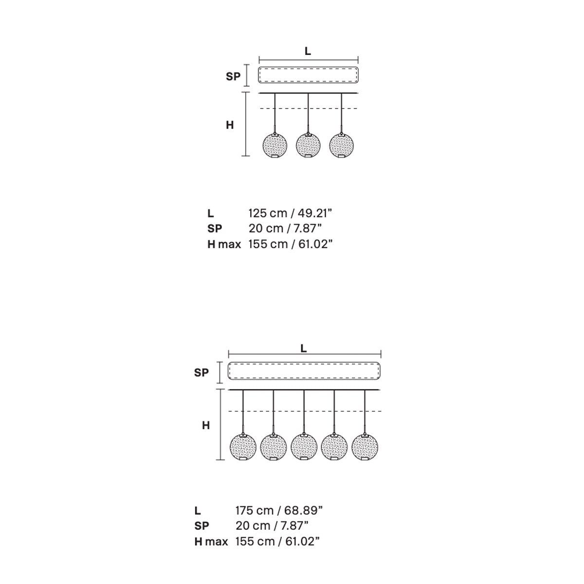 Horo Linear Pendant - Diagram