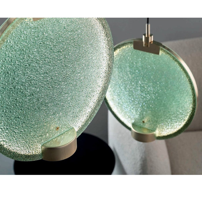 Horo Linear Pendant - Green Glass