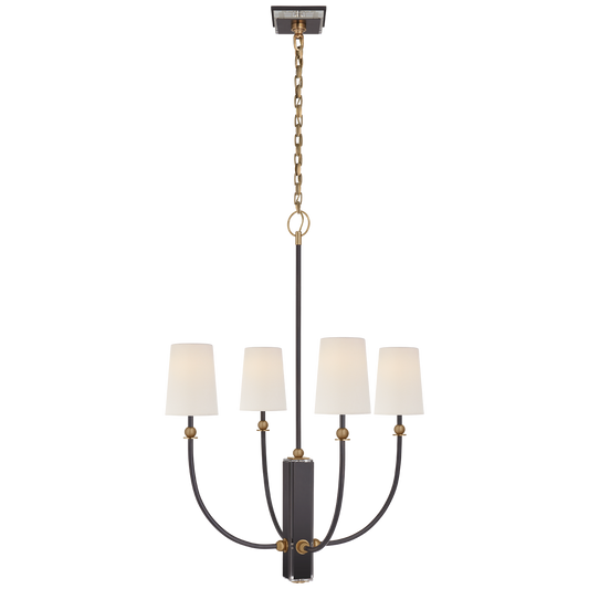 Hulton Medium Chandelier - Bronze/Hand-Rubbed Antique Brass Finish