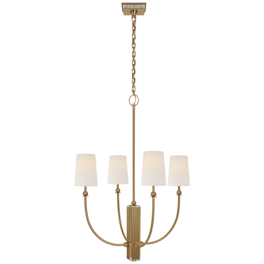 Hulton Medium Chandelier - Hand-Rubbed Antique Brass Finish