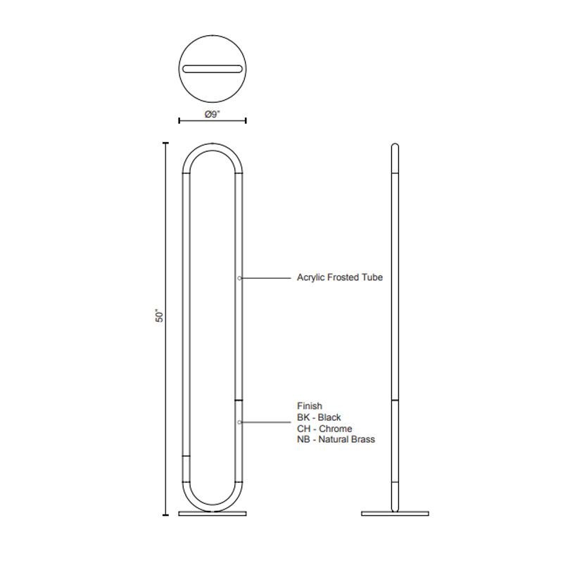 Huron Floor Lamp - Diagram