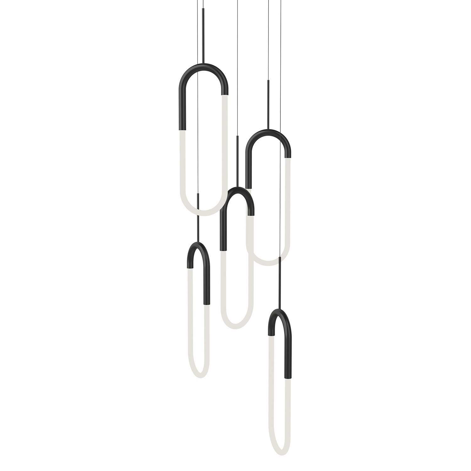 Huron 5-Light Pendant - Black Finish