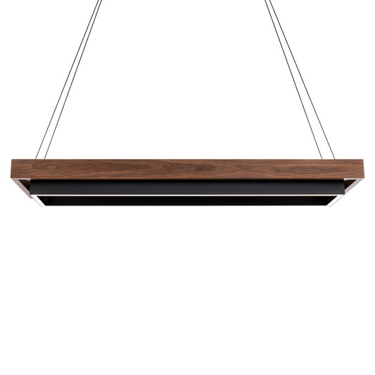 Hustler Linear Pendant - Black/Dark Walnut