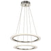 Hyvo Small LED Multi-Tier Chandelier - Brushed Nickel