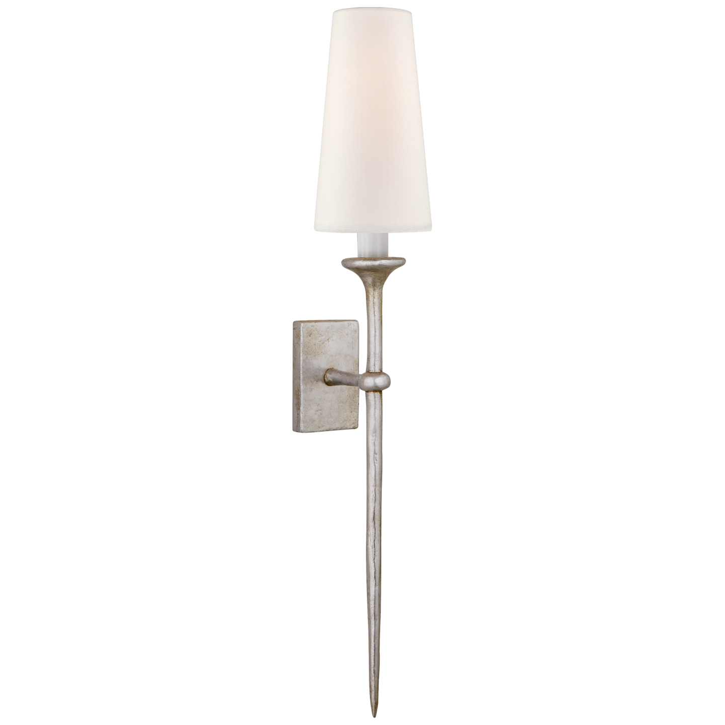 Iberia Single Sconce - Burnished Silver Leaf Finish