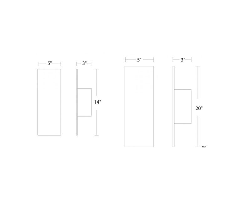 Icon LED Outdoor Sconce - Diagram