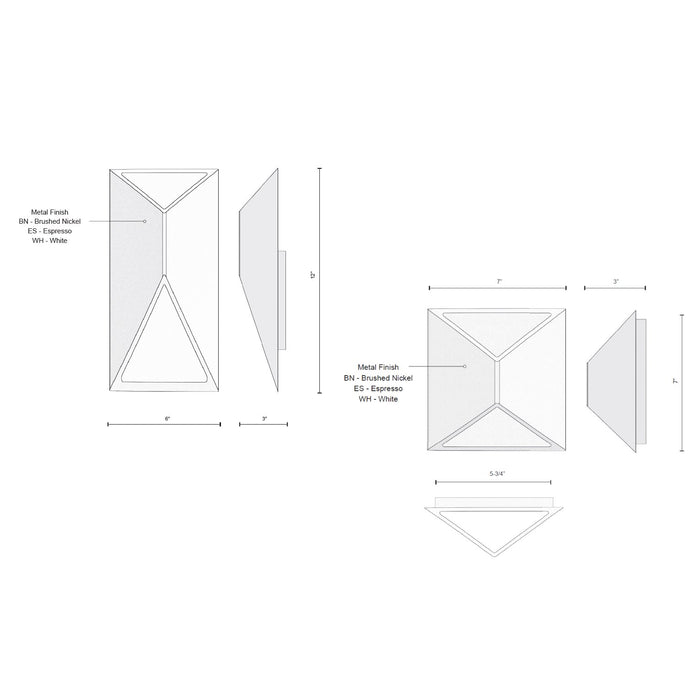 Indio LED Outdoor Wall Sconce - Diagram