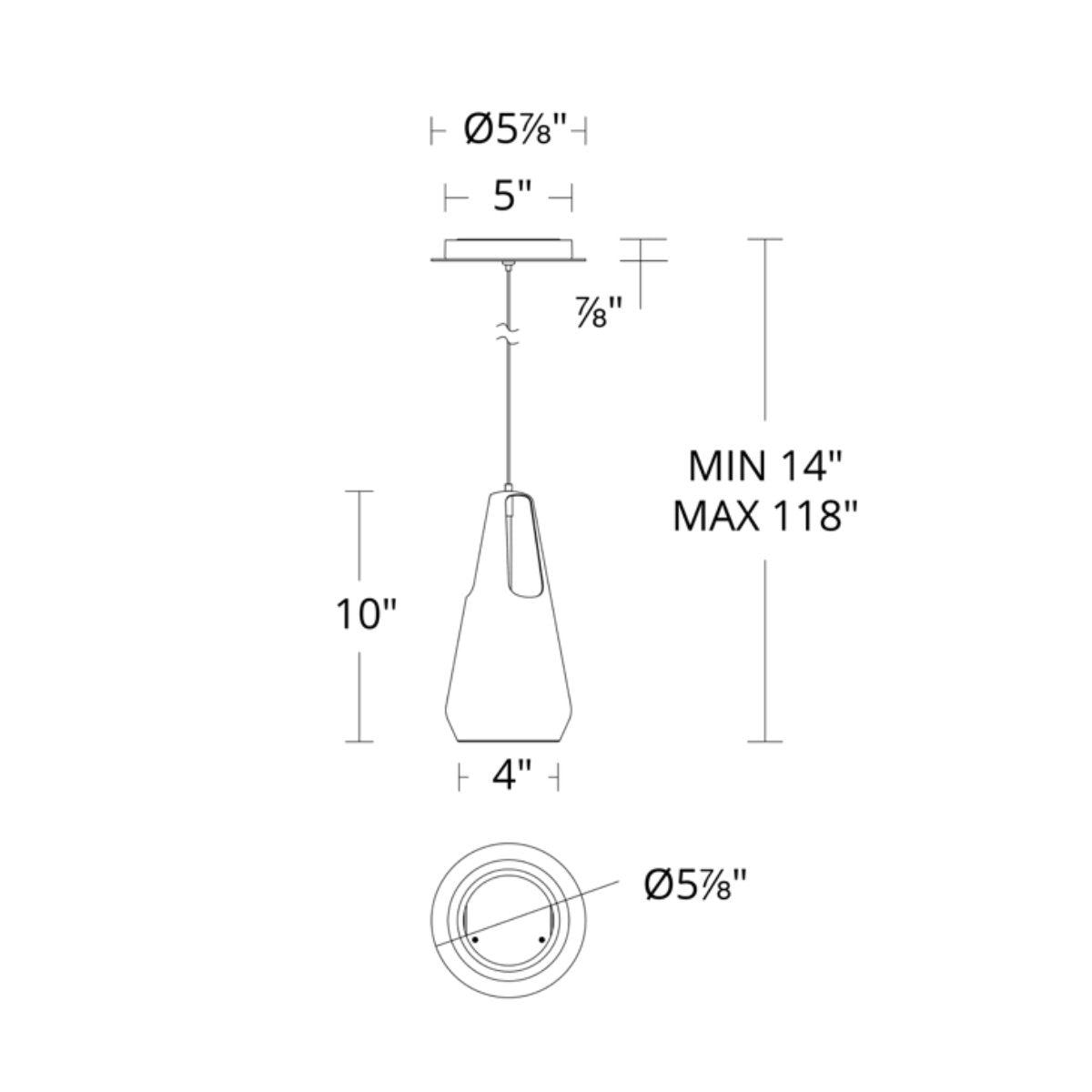 Ingot Mini Pendant - Diagram