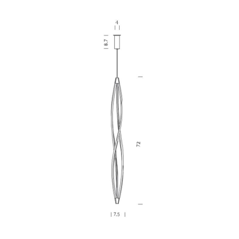 In the Wind Vertical LED Pendant - Diagram