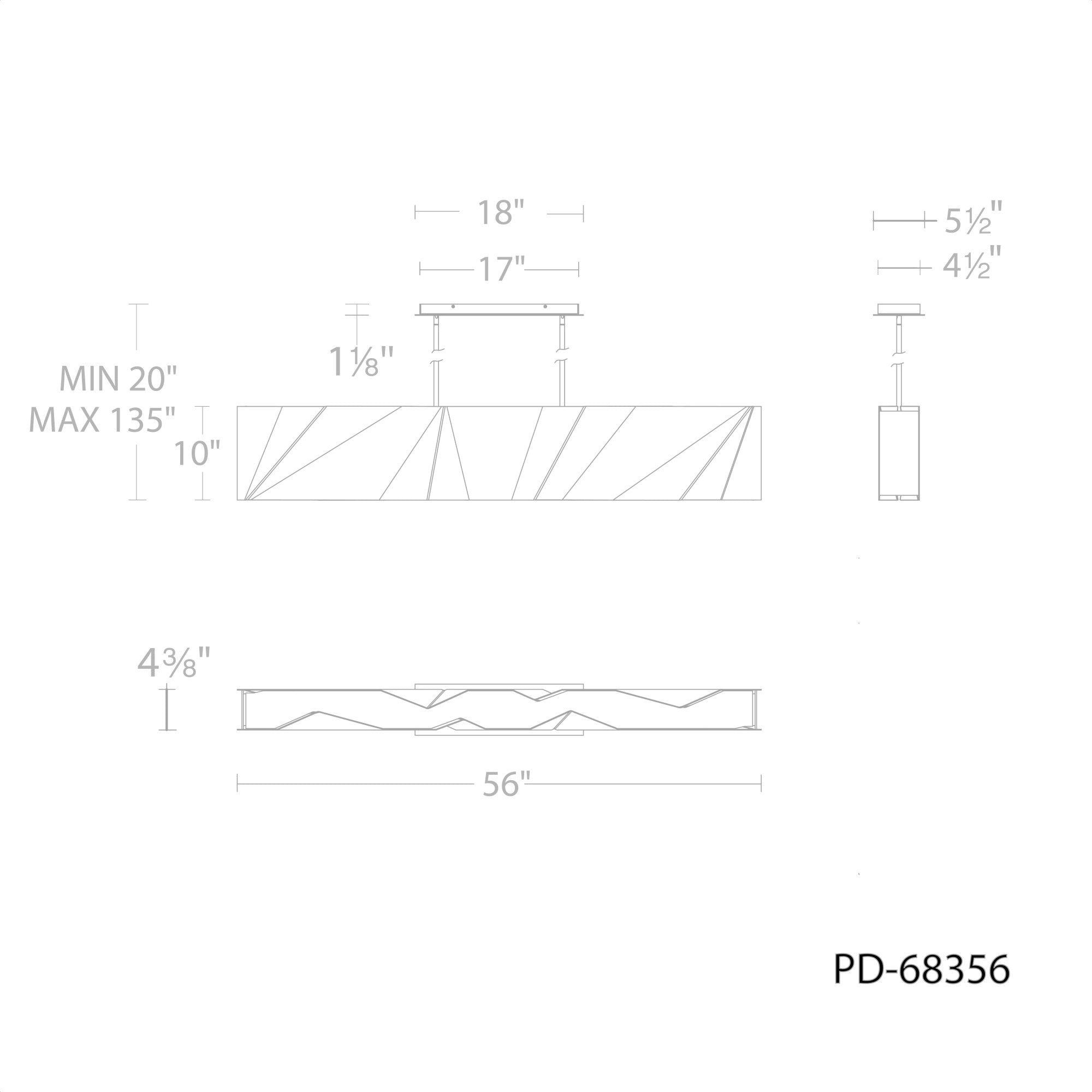 Intrasection Linear Pendant