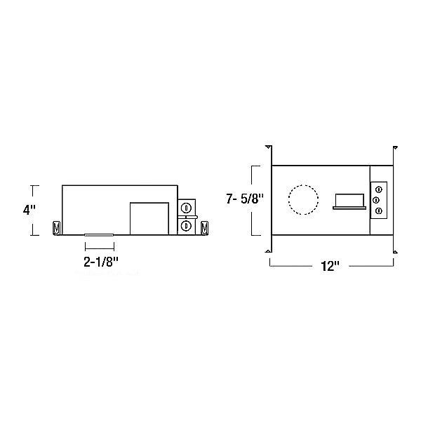 Iolite 1" New Construction LED Housing - Diagram