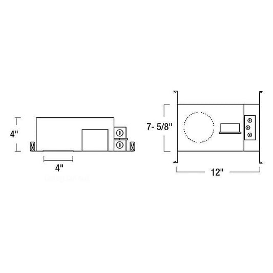 Iolite 4 Inch LED New Construction IC Housing - Diagram