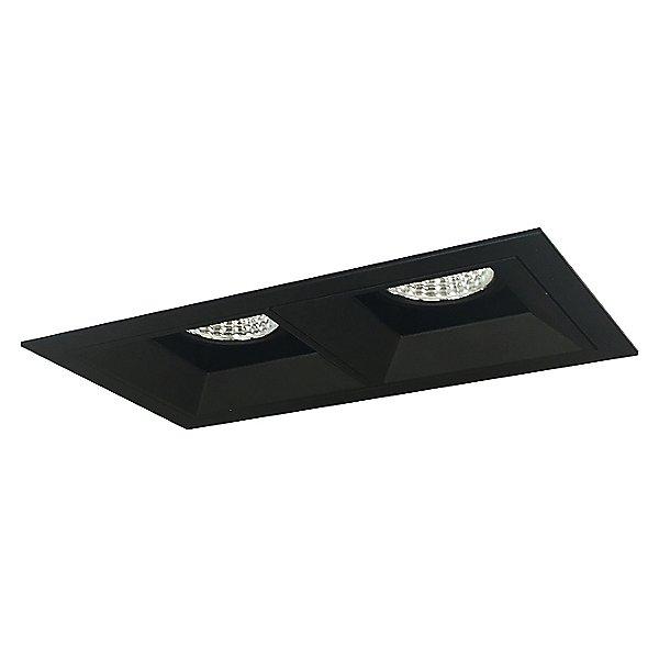 Iolite MLS LED Adjustable Snoot and Wall Wash Two Head Trim Set - Black Trim with Black Flange