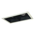 Load image into Gallery viewer, Iolite MLS LED Adjustable Snoot and Wall Wash Two Head Trim Set - Black Trim with Matte Powder White Flange
