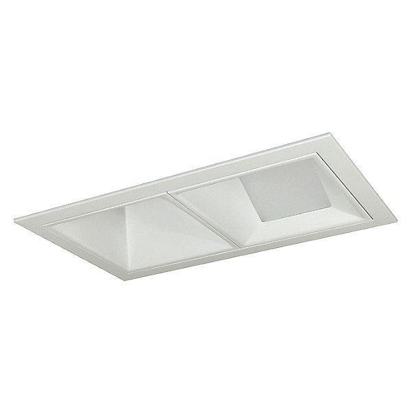 Iolite MLS LED Wall Wash Two Head Trim Set - Matte Powder White Trim with Matte Powder White Flange