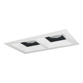 Load image into Gallery viewer, Iolite MLS LED Fixed Downlight Two Head Trim Set - Black/White Trim with Matte Powder White Flange
