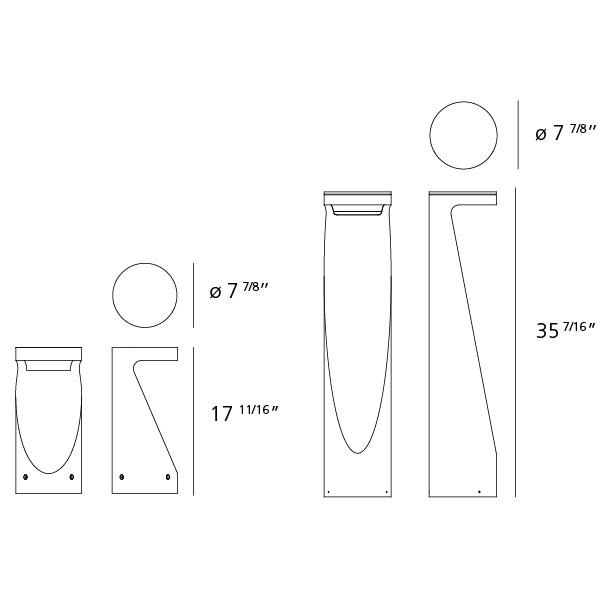 Ippolito LED Bollard - Diagram