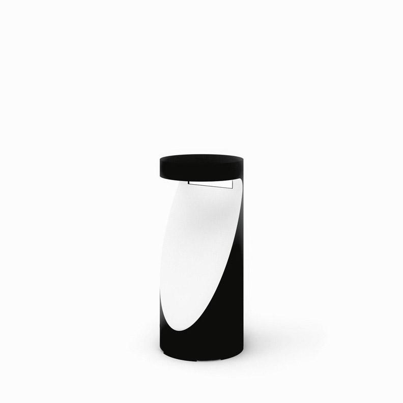 Ippolito Small LED Bollard - Anthracite Gray/White Finish