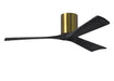 Irene Hugger 3-Blade Ceiling Fan - Brushed Brass Finish with Matte Black Blades