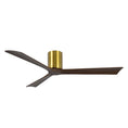 Load image into Gallery viewer, Irene Hugger 3-Blade Ceiling Fan - Brushed Brass Finish with Walnut Blades
