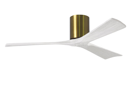 Irene Hugger 3-Blade Ceiling Fan - Brushed Brass Finish with Matte White Blades