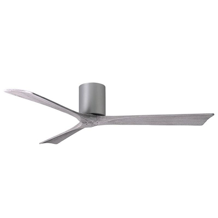 Irene Hugger 3-Blade Ceiling Fan - Brushed Nickel Finish with Barn Wood Blades