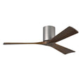 Load image into Gallery viewer, Irene Hugger 3-Blade Ceiling Fan - Brushed Nickel Finish with Walnut Blades
