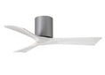 Load image into Gallery viewer, Irene Hugger 3-Blade Ceiling Fan - Brushed Nickel Finish with Matte White Blades
