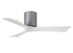 Irene Hugger 3-Blade Ceiling Fan - Brushed Nickel Finish with Matte White Blades