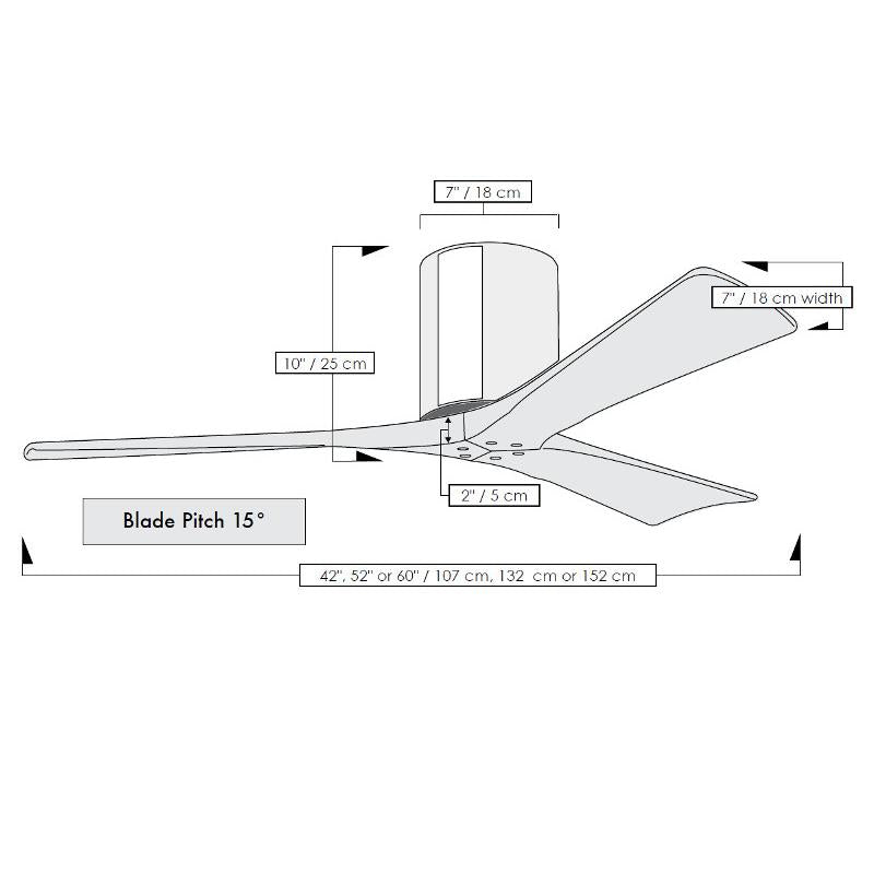 Irene Hugger 3-Blade Ceiling Fan - Diagram