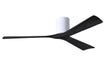 Irene Hugger 3-Blade Ceiling Fan - Gloss White Finish with Matte Black Blades