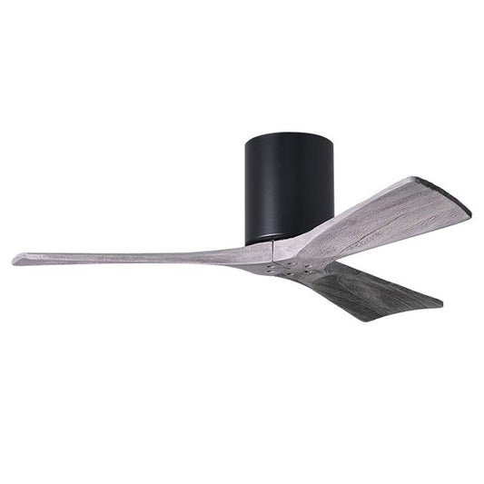 Irene Hugger 3-Blade Ceiling Fan - Matte Black Finish with Barn Wood Blades