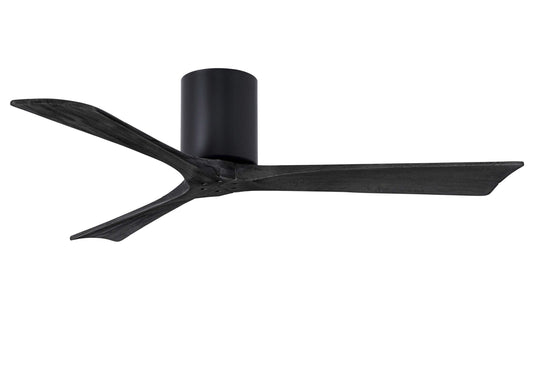 Irene Hugger 3-Blade Ceiling Fan - Matte Black Finish with Matte Black Blades