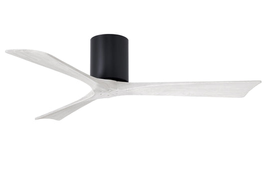 Irene Hugger 3-Blade Ceiling Fan - Matte Black Finish with Matte White Blades