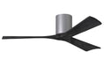 Load image into Gallery viewer, Irene Hugger 3-Blade Ceiling Fan - Brushed Nickel Finish with Matte Black Blades
