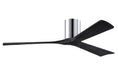 Load image into Gallery viewer, Irene Hugger 3-Blade Ceiling Fan - Polished Chrome Finish with Matte Black Blades
