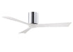Irene Hugger 3-Blade Ceiling Fan - Polished Chrome Finish with Matte White Blades