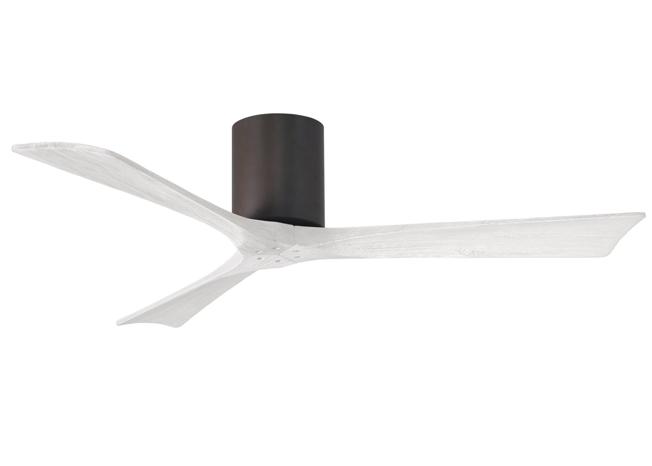 Irene Hugger 3-Blade Ceiling Fan - Textured Bronze Finish with Matte White Blades