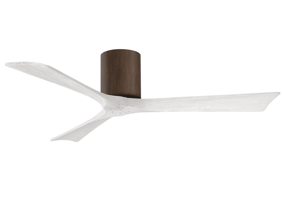 Irene Hugger 3-Blade Ceiling Fan - Walnut Finish with Matte White Blades