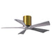 Irene Hugger 5-Blade Ceiling Fan - Brushed Brass Finish with Barn Wood Blades