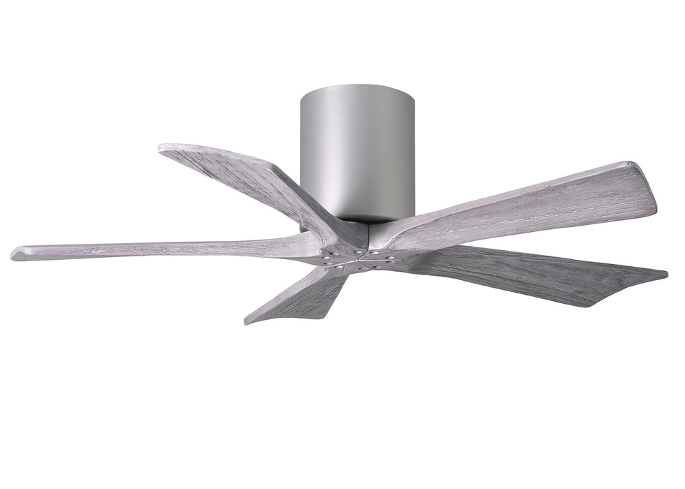 Irene Hugger 5-Blade Ceiling Fan - Brushed Nickel Finish with Barn Wood Blades 